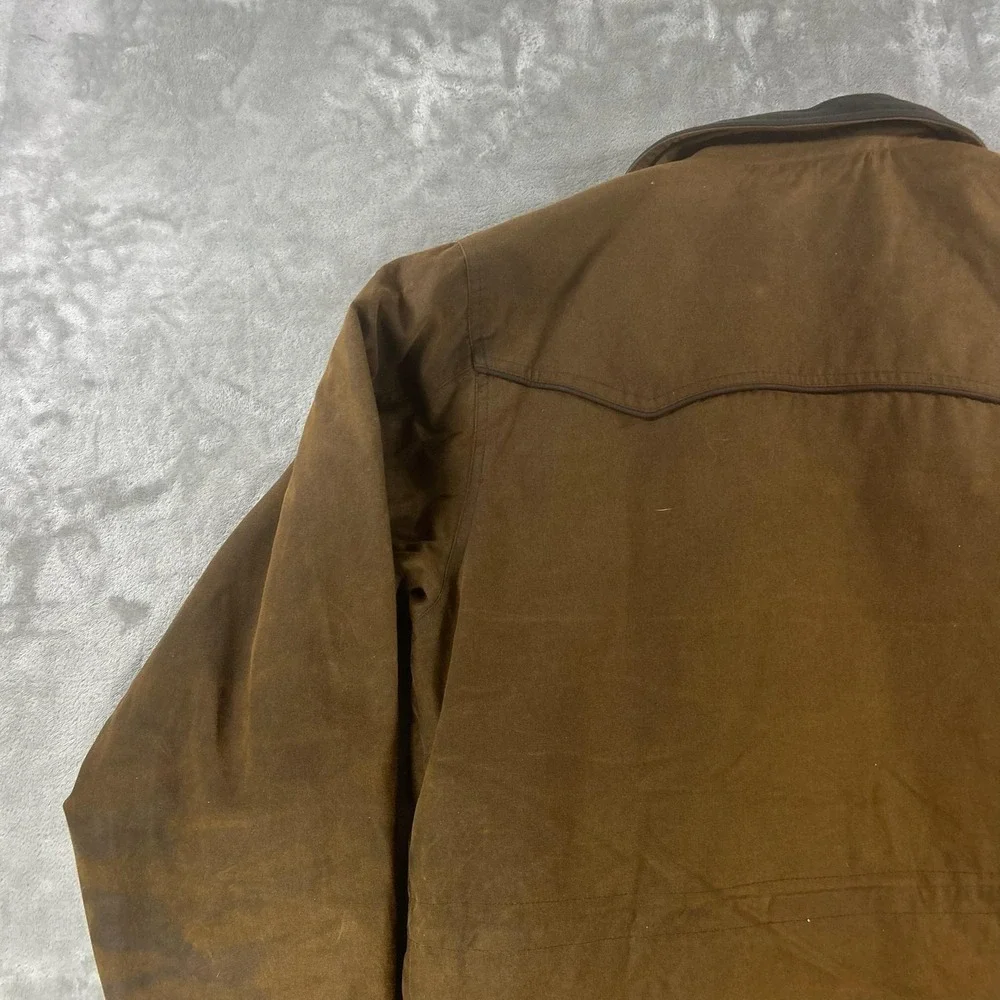Outback Trading Company Jacket Mens Medium Brown Oilskin Pathfinder 2707